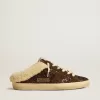 Sabot Super-Star glitterati con stella marrone e fodera in shearling Sabot Super-Star glitterati con stella marrone e fodera in shearling