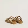 Sandali Junior Maxime in pelle metallizzata oro