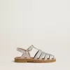 Sandali Maxime Junior in micro glitter argento