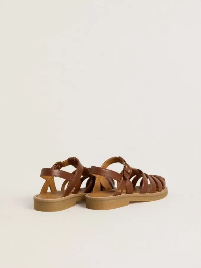 Sandali Maxime Young in pelle marrone