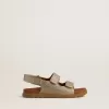 Sandali Noa Young in pelle micro-glitter e platino Sandali Noa Young in pelle micro-glitter e platino
