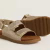 Sandali Noa Young in pelle micro-glitter e platino Sandali Noa Young in pelle micro-glitter e platino