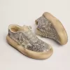 Scarpe da donna Space-Star in argento glitterato con fodera in shearling Scarpe da donna Space-Star in argento glitterato con fodera in shearling