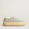 Scarpe Space-Star da uomo in pelle scamosciata grigio ghiaccio con fodera in shearling