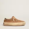 Space-Star da uomo in pelle scamosciata color tabacco e fodera in shearling