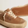 Space-Star da uomo in pelle scamosciata color tabacco e fodera in shearling