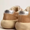 Space-Star da uomo in pelle scamosciata color tabacco e fodera in shearling