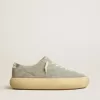 Scarpe Space-Star da uomo in camoscio grigio ghiaccio con stella traforata