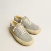 Scarpe Space-Star da uomo in camoscio grigio ghiaccio con stella traforata