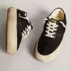 Scarpe Space-Star in nylon nero con stella e linguetta sul tallone in pelle nera Scarpe Space-Star in nylon nero con stella e linguetta sul tallone in pelle nera