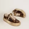 Space-Star da uomo in pelle di cavallino con stampa animalier e fodera in shearling