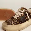 Space-Star da uomo in pelle di cavallino con stampa animalier e fodera in shearling