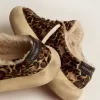 Space-Star da uomo in pelle di cavallino con stampa animalier e fodera in shearling
