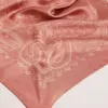 Sciarpa rosa antico con stampa paisley