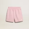 Shorts da bambina rosa con stella bianca Shorts da bambina rosa con stella bianca