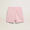 Shorts da bambina rosa con stella bianca Shorts da bambina rosa con stella bianca