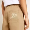 Shorts da bambino in cotone beige