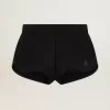 Shorts da donna neri con stella tono su tono