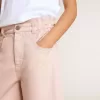 Shorts rosa in cotone con ricami per bambina Shorts rosa in cotone con ricami per bambina