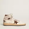 Sky-Star da donna con firma e inserti in pelle di pony con stampa leopardata