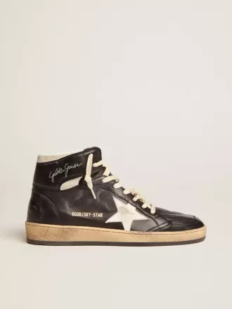 Sky-Star da donna in nappa nera con stella bianca