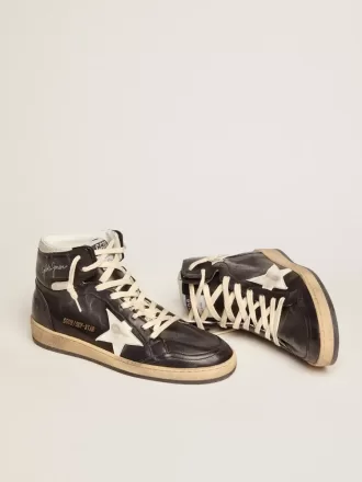 Sky-Star da donna in nappa nera con stella bianca