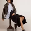 Sky-Star da donna in nappa nera con stella bianca