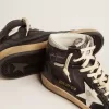 Sky-Star da donna in nappa nera con stella bianca
