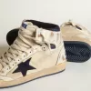 Sky-Star da uomo in nylon color crema e pelle con stella in pelle scamosciata blu Sky-Star da uomo in nylon color crema e pelle con stella in pelle scamosciata blu