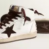 Sky-Star da uomo in pelle nappa bianca con stella in pelle scamosciata color cioccolato Sky-Star da uomo in pelle nappa bianca con stella in pelle scamosciata color cioccolato