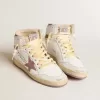 Sky-Star in pelle bianca con stella in pelle rosa Sky-Star in pelle bianca con stella in pelle rosa
