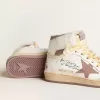 Sky-Star in pelle bianca con stella in pelle rosa Sky-Star in pelle bianca con stella in pelle rosa