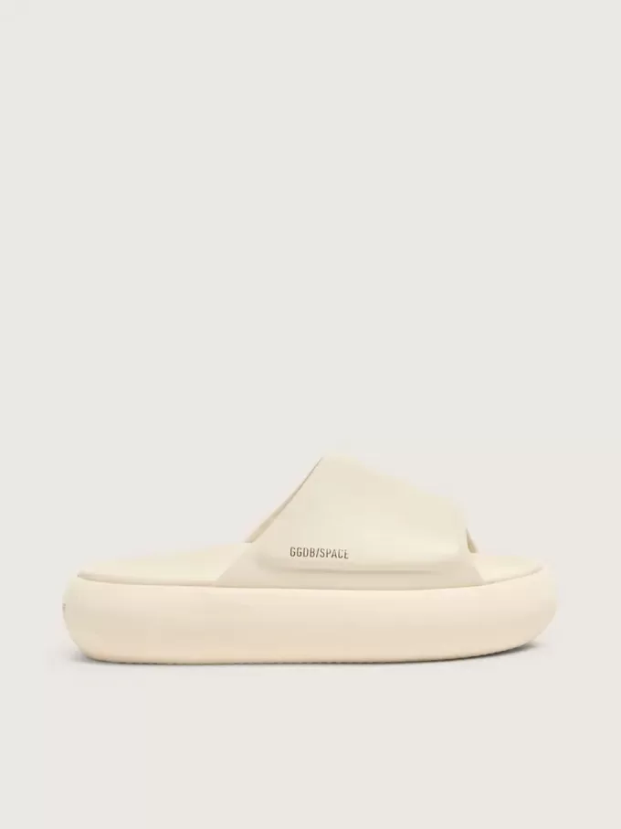 Slip-on Space-Star Slide da uomo in pelle bianca
