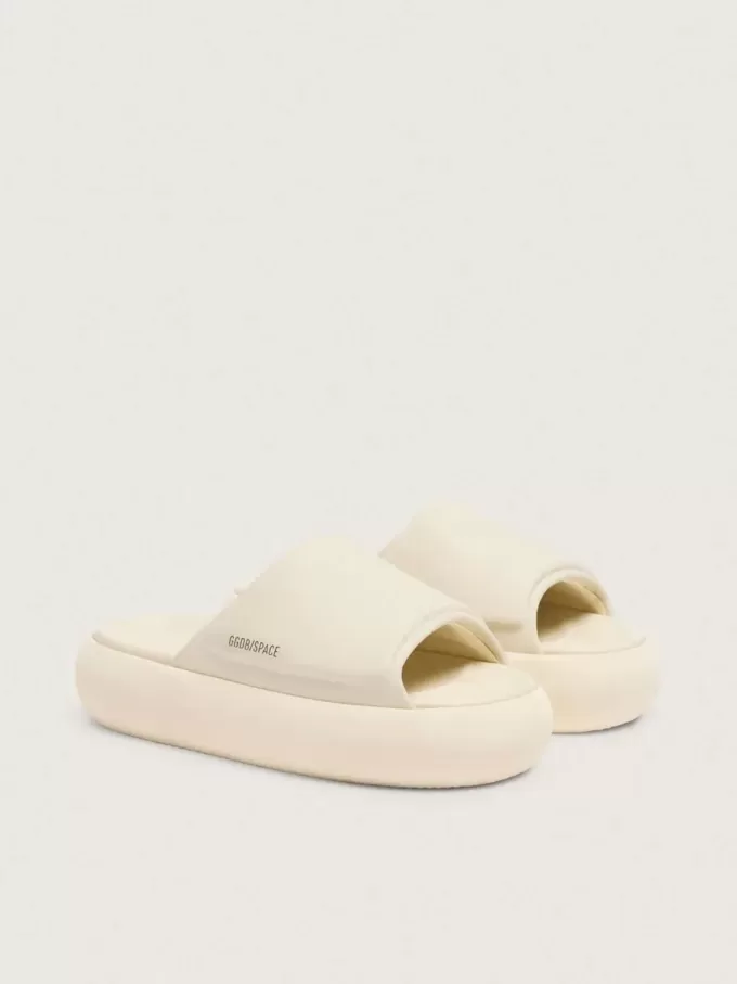 Slip-on Space-Star Slide da uomo in pelle bianca