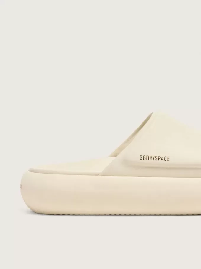 Slip-on Space-Star Slide da uomo in pelle bianca