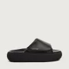 Slip-on Space-Star Slide da donna in pelle nera Slip-on Space-Star Slide da donna in pelle nera