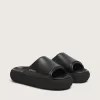 Slip-on Space-Star Slide da donna in pelle nera Slip-on Space-Star Slide da donna in pelle nera
