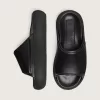 Slip-on Space-Star Slide da donna in pelle nera Slip-on Space-Star Slide da donna in pelle nera