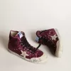 Sneakers Francy con paillettes e scritta a mano sulla suola