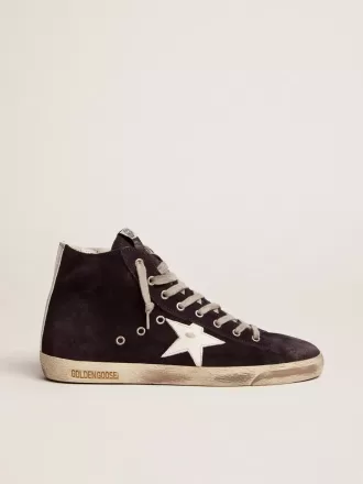 Sneakers Francy in pelle con stella e linguetta sul tallone in pelle