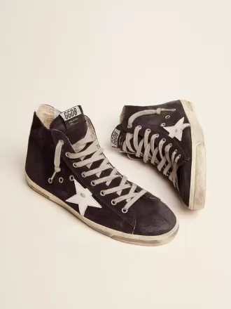 Sneakers Francy in pelle con stella e linguetta sul tallone in pelle
