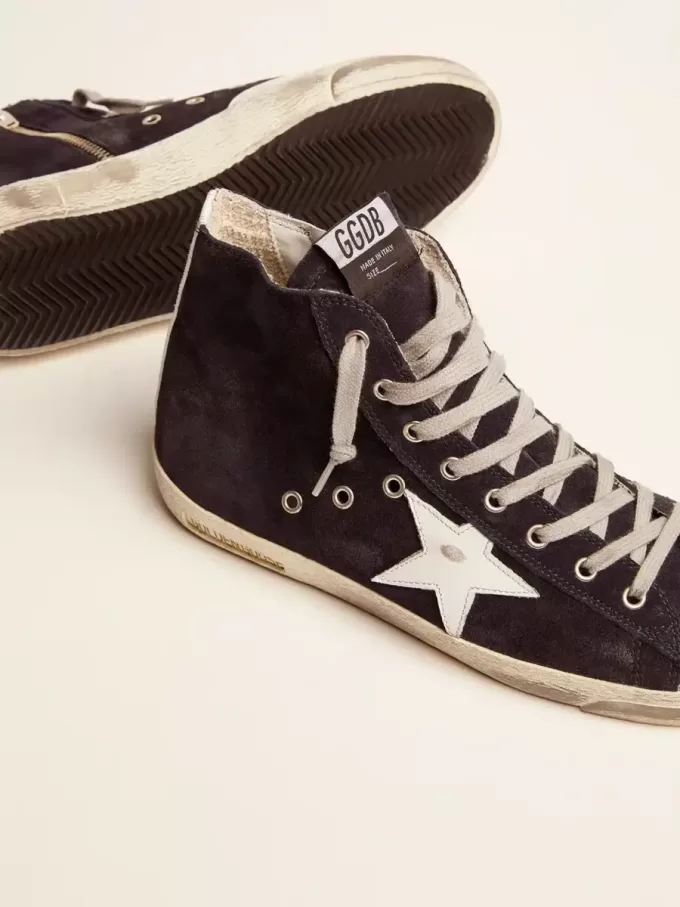 Sneakers Francy in pelle con stella e linguetta sul tallone in pelle Sneakers Francy in pelle con stella e linguetta sul tallone in pelle