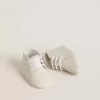 Sneakers New Born in pelle bianca con stella traforata