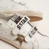 Sneakers Old School da donna con stella dorata in pelle laminata Sneakers Old School da donna con stella dorata in pelle laminata