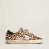 Sneakers Old School LTD da donna in pelle di pony con stella argentata e linguetta in pelle sul tallone Sneakers Old School LTD da donna in pelle di pony con stella argentata e linguetta in pelle sul tallone