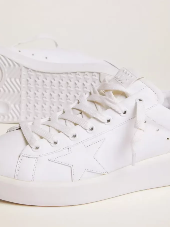 Sneakers Purestar da donna con linguetta sul tallone argentata glitterata Sneakers Purestar da donna con linguetta sul tallone argentata glitterata