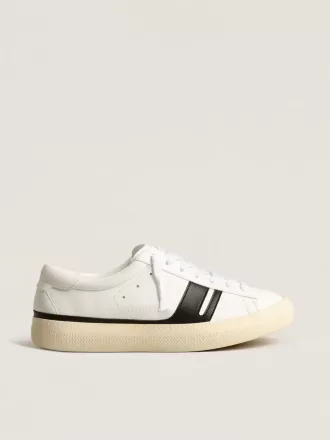 Sneakers sostenibili Yatay Model 1B con tomaia bianca a base biologica e Y nera