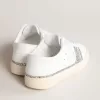 Sneakers sostenibili Yatay modello 1B con tomaia bianca a base biologica e glitter riciclato argento Y Sneakers sostenibili Yatay modello 1B con tomaia bianca a base biologica e glitter riciclato argento Y
