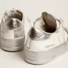 Sneakers Stardan con stella e linguetta sul tallone in pelle metallizzata argento Sneakers Stardan con stella e linguetta sul tallone in pelle metallizzata argento