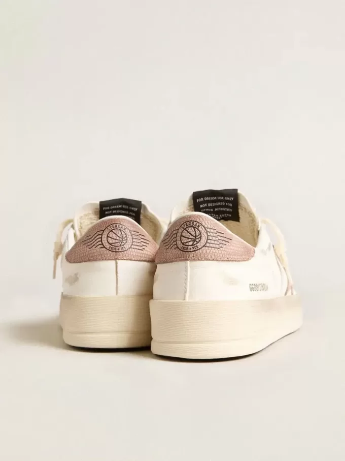 Sneakers Stardan con stella in pelle rosa testurizzata e tallone Sneakers Stardan con stella in pelle rosa testurizzata e tallone